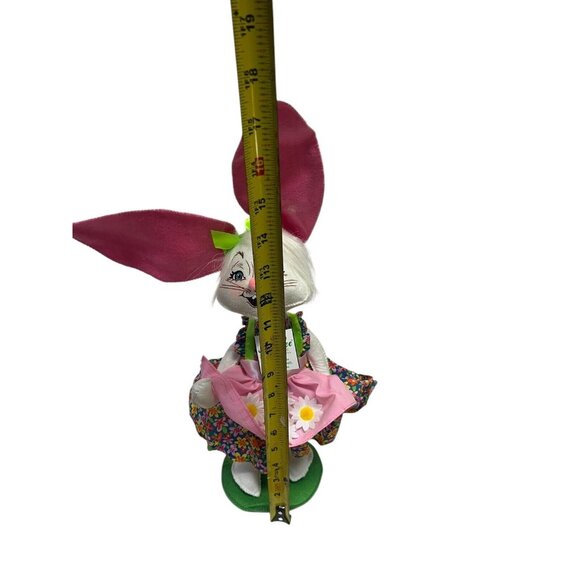 Annalee 2019 Easter Parade Girl Bunny 12" Rabbit Doll Spring Flowers Daisies NEW - Picture 8 of 8